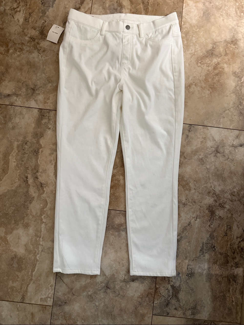 UNIQLO Cropped Leggings Pants - White - Picture 2 of 6